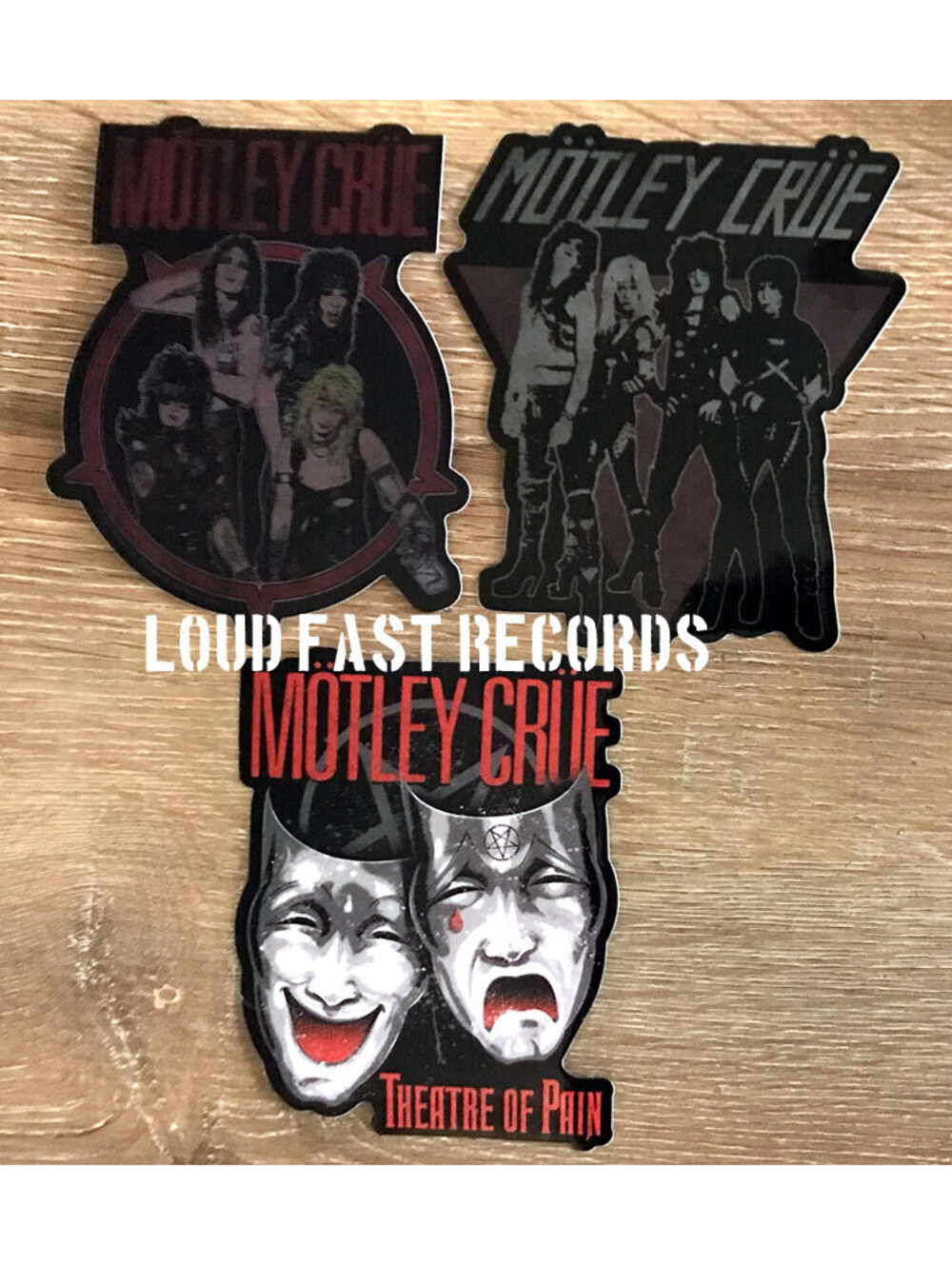 MOTLEY CRUE STICKER SET DECAL LOT OF 3 shout, theatre of pain official licensed